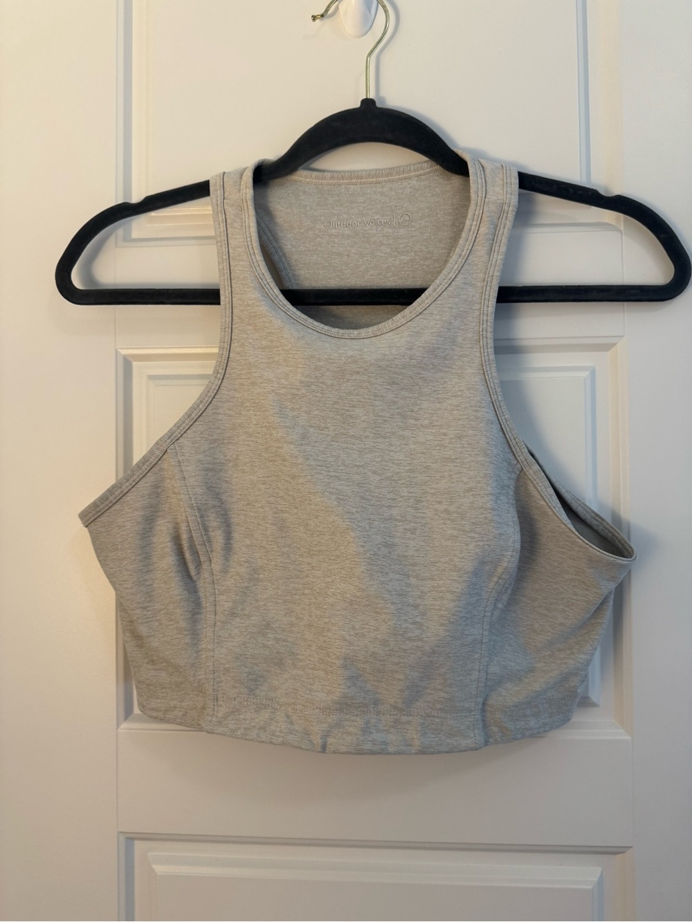 Outdoor Voices Oatmeal Athena Crop Top